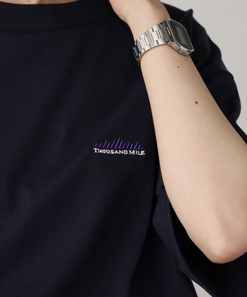 THOUSAND MILE(サウザンドマイル)の「THOUSAND MILE/サウザンドマイル SHORT SLEEVE TEE Tシャツ(Tシャツ/カットソー・メンズ・ネイビー/ホワイト/ブラック・S/M/L/XL)」の8枚目の写真