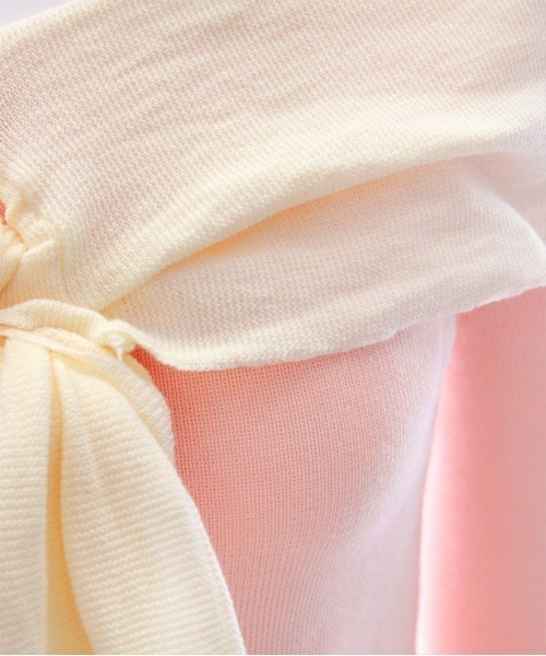 clear（クリア）の「オフショルニットリボントップス[スタイルアップ 大人フェミニン]≪再入荷≫（ニット/セーター・レディース・ブラック/グレー/ピンク/ミント・F）」の16枚目の写真