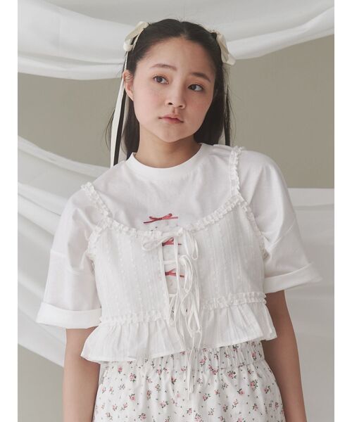 merry jenny(メリージェニー)の「twinkle flower bustier(シャツ/ブラウス・レディース・アイボリー/ブラック・FREE)」の11枚目の写真