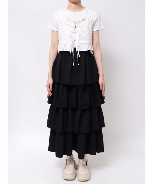 merry jenny(メリージェニー)の「twinkle flower bustier(シャツ/ブラウス・レディース・アイボリー/ブラック・FREE)」の16枚目の写真