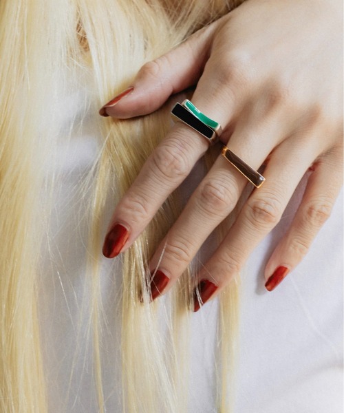 loni（ロニ）の「Color Peak Ring.I（リング・レディース・ホワイト/ブラウン/グリーン/ブラック・#11/#13）」の9枚目の写真