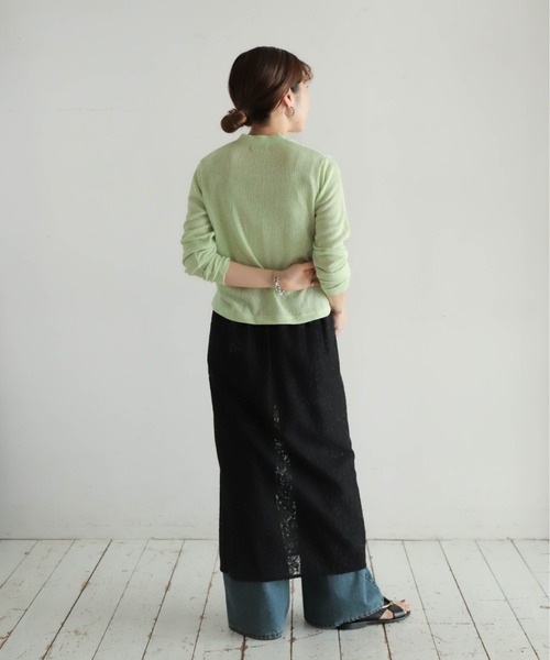 メランジライトリブ Vネックカーデ | NOMBRE IMPAIR