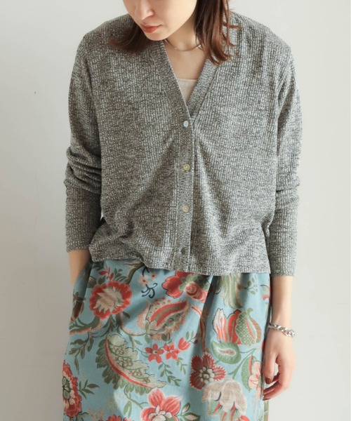 メランジライトリブ Vネックカーデ | NOMBRE IMPAIR