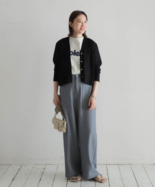 メランジライトリブ Vネックカーデ | NOMBRE IMPAIR