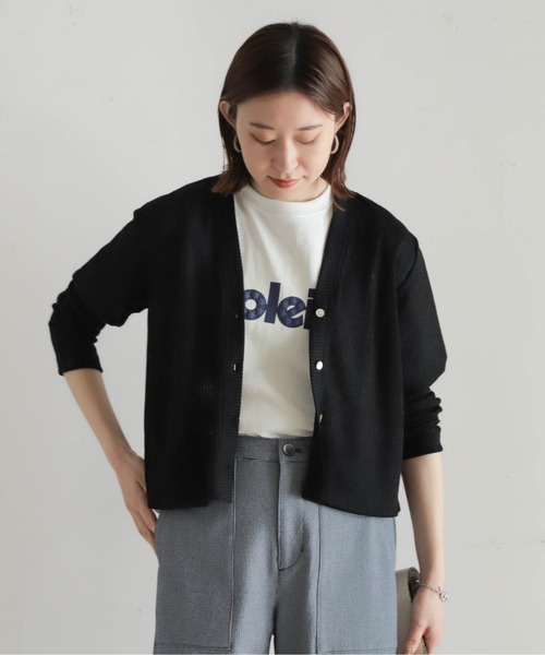 メランジライトリブ Vネックカーデ | NOMBRE IMPAIR