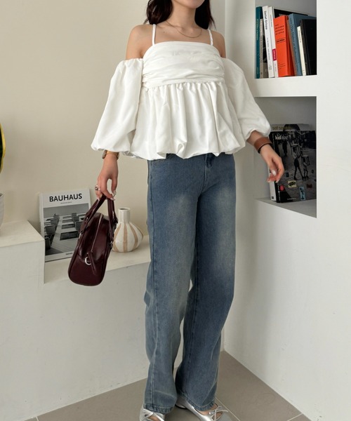 efill（エフィル）の「スリーブ バルーン オフショルダー ブラウス（シャツ/ブラウス・レディース・ホワイト・FREE）」の22枚目の写真