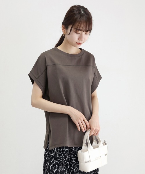 Aletta vita(アレッタビータ)の「綿サイドスリットフレンチプルオーバー(Tシャツ/カットソー・レディース・オフホワイト/ブラック/ブラウン・FREE)」の22枚目の写真