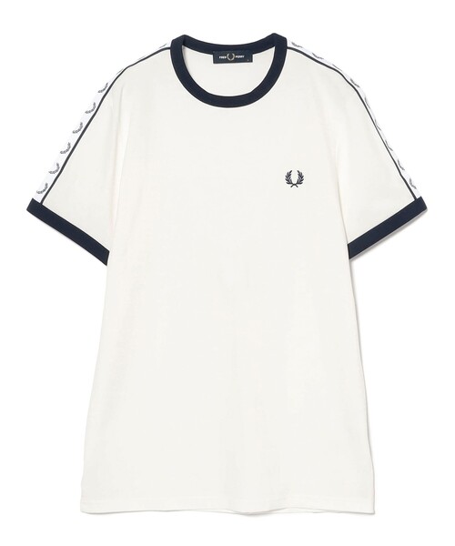 FRED PERRY(フレッドペリー)の「FRED PERRY / TAPED RINGER T-SHIRT(Tシャツ/カットソー・レディース・ブラック/サックスブルー/ホワイト・SMALL)」の12枚目の写真