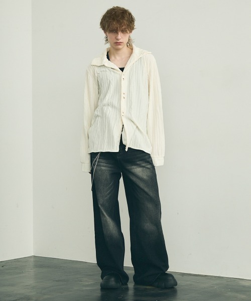 Shoowtime（ショウタイム）の「Overcollar long sleeve wrinkle