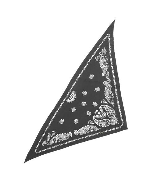 MARGARET HOWELL(マーガレットハウエル)の「GRAPHIC BANDANA SCARF(ストール/ショール・レディース・カーキ/ブラック・FREE)」の6枚目の写真