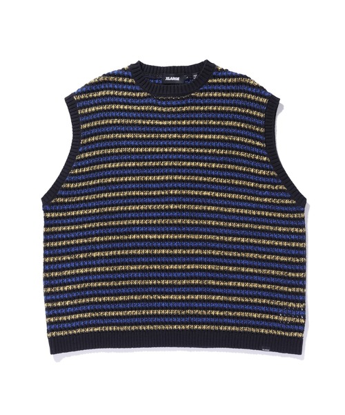 ニット セーター TWO-TYPE STRIPED KNIT VEST レディース セール】STRIPED KNIT VEST（ニット/セーター）｜XLARGE