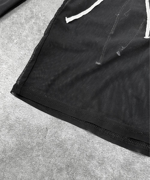 jiasecond.(ジアセカンド)の「【jiasecond.】リボン刺繍シアープルオーバー / トップス カットソー シースルーメッシュ クルーネック 長袖 レイヤード ブラック チャコール アイボリー ZOZOTOWN限定(Tシャツ/カットソー・レディース・ブラック/アイボリー/チャコールグレー・FREE)」の20枚目の写真
