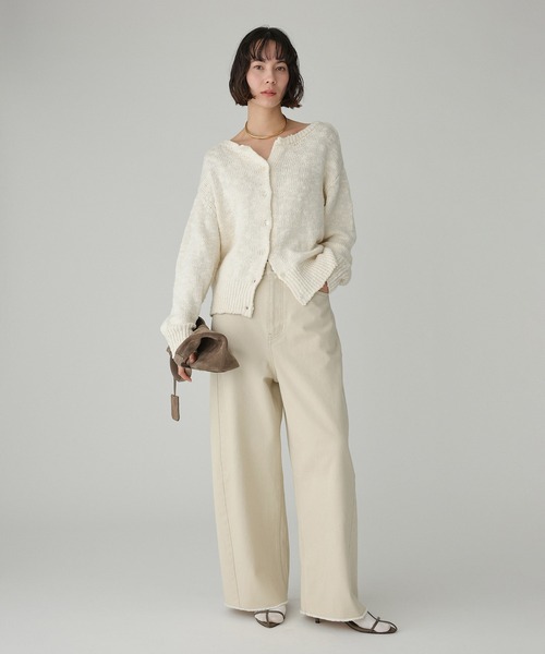 BABYLONE（バビロン）の「バレルレッグデニムパンツ（デニムパンツ・レディース・ブルー/ブラック/ネイビー/ダークブラウン/ベビーピンク/サンドベージュ・38inch/36inch/34inch）」の21枚目の写真