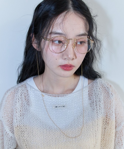 HONEY MI HONEY（ハニーミーハニー）の「crochet border cropped knit（ニット/セーター・レディース・サックスブルー/グレー/ベージュ・FREE）」の10枚目の写真