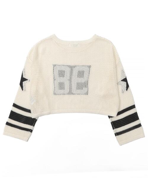 WEGO(ウィゴー)の「WEGO/ナンバリングメッシュショートニット(ニット/セーター・レディース・レッド/ブラック・FREE)」の19枚目の写真