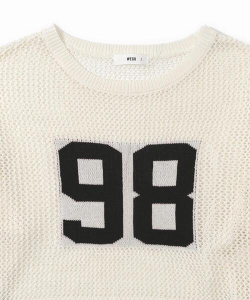 WEGO(ウィゴー)の「WEGO/ナンバリングメッシュショートニット(ニット/セーター・レディース・レッド/ブラック・FREE)」の20枚目の写真