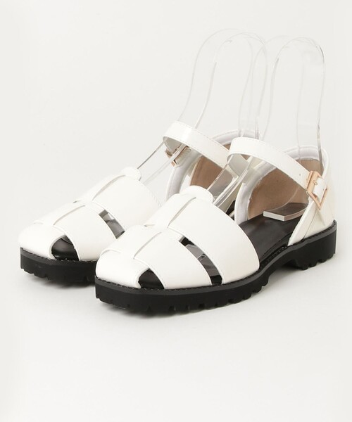 fredy emue（フレディエミュ）の「【atelier brugge/アトリエブルージュ】 グルカサンダル（サンダル・レディース・オフホワイト/ブラック・M/L）」の9枚目の写真