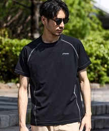 phenix OUTDOOR(フェニックスアウトドア) メンズ ライン柄 クルーネック半袖Tシャツ (吸水速乾 / 通気性)