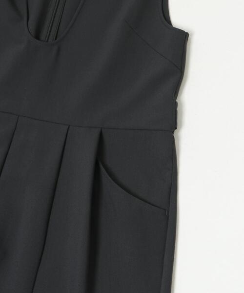 URBAN RESEARCH(アーバンリサーチ)の「Uネックタックオールインワン(サロペット/オーバーオール・レディース・チャコールグレー/ベージュ・FREE)」の3枚目の写真