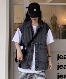 SallyLunn（サリーラン）の「デニムジャケットベスト（デニムジャケット）」