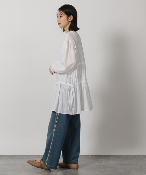 LAKOLE（ラコレ）の「2WAYドロストチュニック / 321405（チュニック・レディース・ミント/ブラック/オフホワイト・FREE）」の6枚目の写真