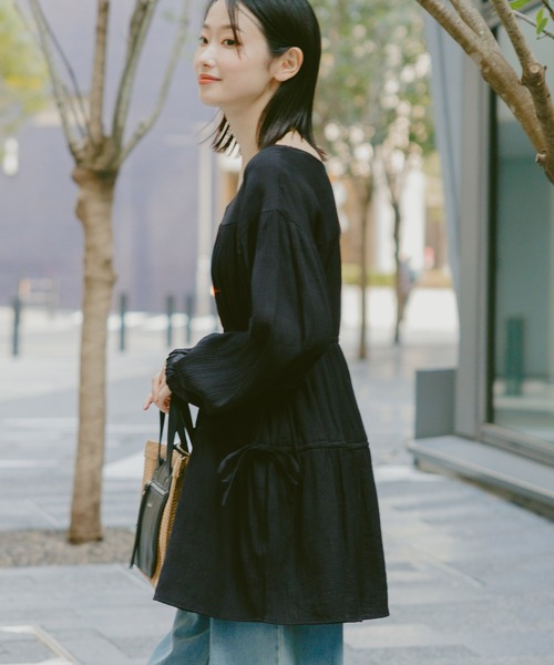 【新品未使用】ロージーモンスター　ウォーミーラッフルチュニック　ブラック 新品未使用】ロージーモンスター ウォーミーラッフルチュニック