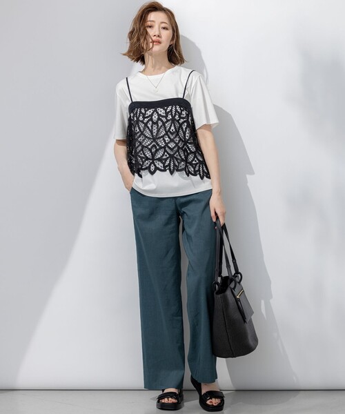 好評につき新色追加/汗じみ防止】エンブロイダリージャージー レース 好評につき新色追加/汗じみ防止】エンブロイダリージャージー レース