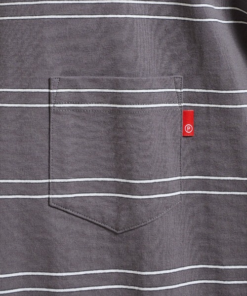 Perushu(ペルーシュ)の「2way border long tshirt 2way ボーダーロンT(Tシャツ/カットソー・メンズ・ベージュ/ブルー/チャコールグレー・LARGE/MEDIUM)」の20枚目の写真