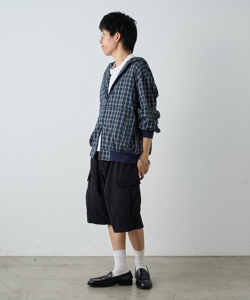 セール】【WHIMSIC】チェックジップフーディシャツ（その他