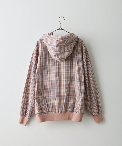 WHIMSIC チェックジップフーディシャツ WHIMSIC】チェックジップフーディーシャツ | Kastane(カスタネ