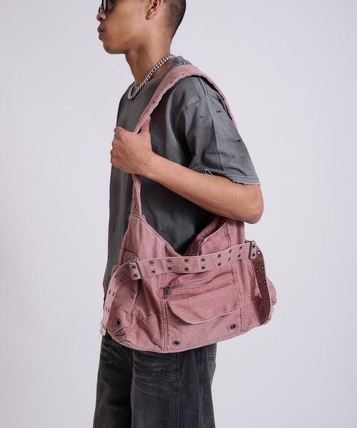 ANDER HUNK オーバーダイデニムバッグ ANDER HUNK ショルダーバッグ Overdyed Denim Bag/オーバーダイ