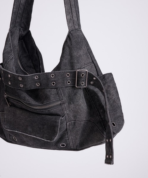 セール】Overdyed Denim Bag/オーバーダイデニムバッグ