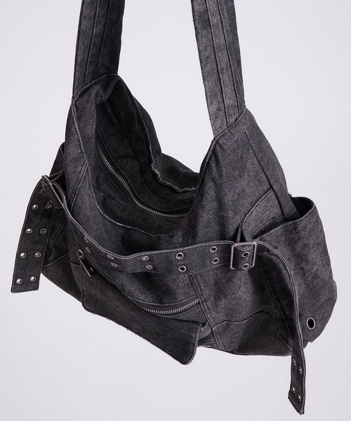 セール】Overdyed Denim Bag/オーバーダイデニムバッグ