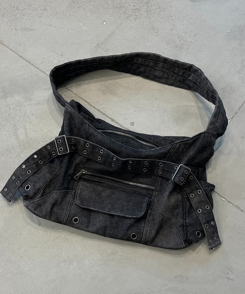 セール】Overdyed Denim Bag/オーバーダイデニムバッグ（ショルダー 