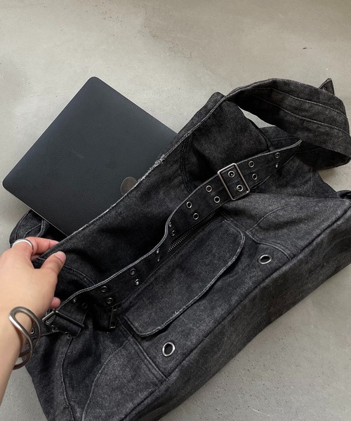ANDER HUNK オーバーダイデニムバッグ ANDER HUNK ショルダーバッグ Overdyed Denim Bag/オーバーダイ