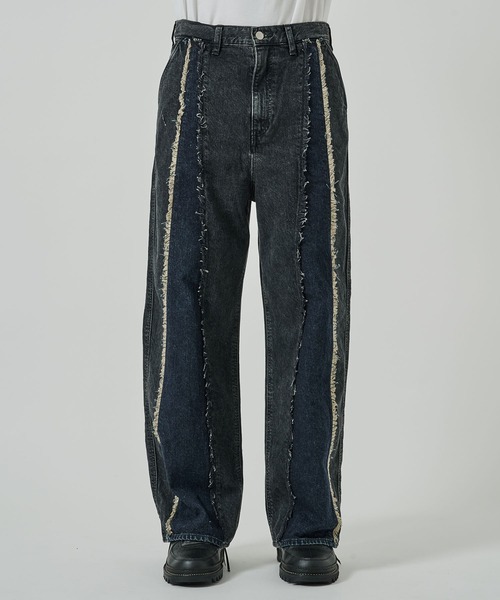 Jieda（ジエダ）の「別注 SWITCHING OVER DENIM PANTS（デニムパンツ・メンズ・ブラック・2/1）」の2枚目の写真