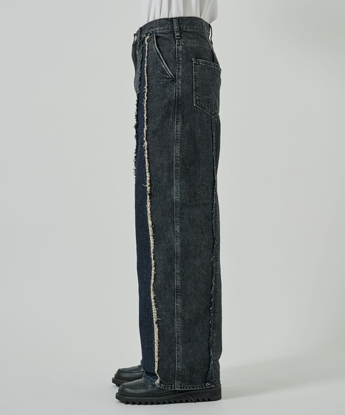 Jieda（ジエダ）の「別注 SWITCHING OVER DENIM PANTS（デニムパンツ・メンズ・ブラック・2/1）」の3枚目の写真