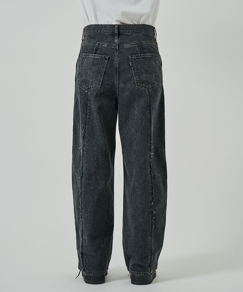 Jieda（ジエダ）の「別注 SWITCHING OVER DENIM PANTS（デニムパンツ・メンズ・ブラック・2/1）」の4枚目の写真