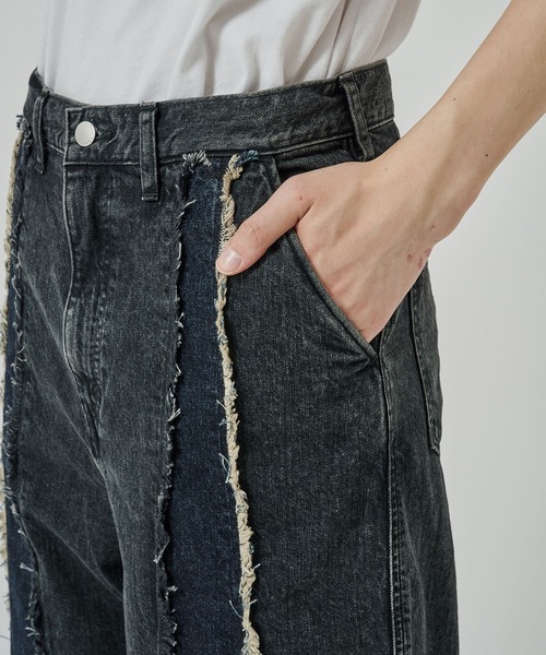Jieda（ジエダ）の「別注 SWITCHING OVER DENIM PANTS（デニムパンツ・メンズ・ブラック・2/1）」の5枚目の写真
