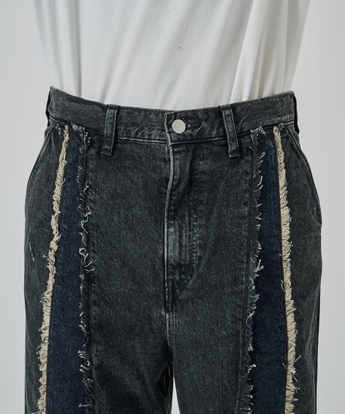 Jieda（ジエダ）の「別注 SWITCHING OVER DENIM PANTS（デニムパンツ・メンズ・ブラック・2/1）」の6枚目の写真
