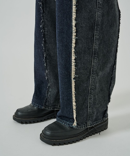 Jieda（ジエダ）の「別注 SWITCHING OVER DENIM PANTS（デニムパンツ・メンズ・ブラック・2/1）」の10枚目の写真