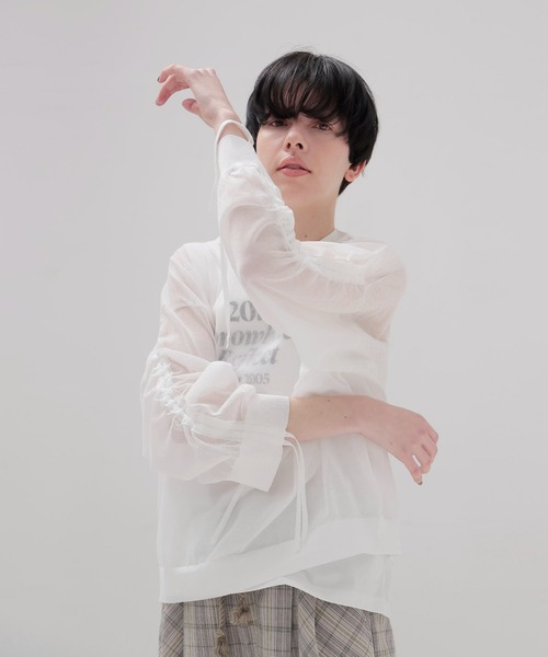 専用→ドレスレイブALLONGEsheer string sleeve pull ALLONGE sheer string sleeve pull(シアーストリングスリーブ