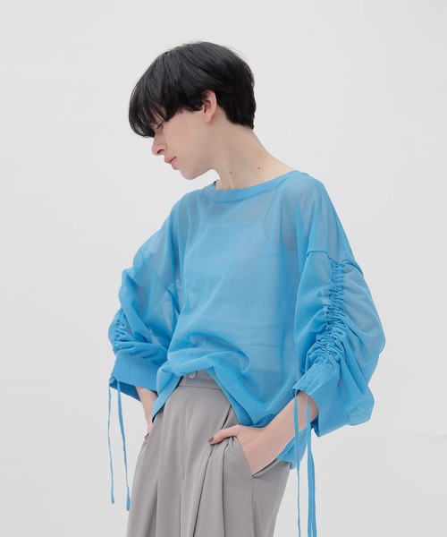 専用→ドレスレイブALLONGEsheer string sleeve pull セール】ALLONGE sheer string sleeve pull(シアーストリング