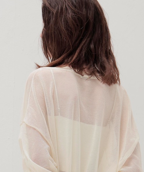 DRESSLAVE(ドレスレイブ)の「ALLONGE sheer string sleeve pull(シアーストリングスリーブプルオーバー)(ニット/セーター・レディース・イエロー/ホワイト/グレー/ブルー/レッド/ネイビー・38)」の7枚目の写真