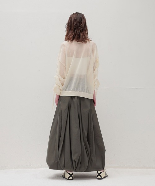 DRESSLAVE(ドレスレイブ)の「ALLONGE sheer string sleeve pull(シアーストリングスリーブプルオーバー)(ニット/セーター・レディース・イエロー/ホワイト/グレー/ブルー/レッド/ネイビー・38)」の10枚目の写真