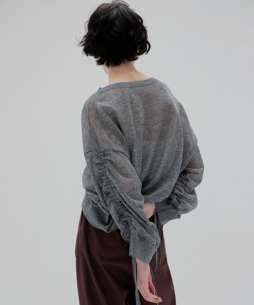 DRESSLAVE(ドレスレイブ)の「ALLONGE sheer string sleeve pull(シアーストリングスリーブプルオーバー)(ニット/セーター・レディース・イエロー/ホワイト/グレー/ブルー/レッド/ネイビー・38)」の13枚目の写真