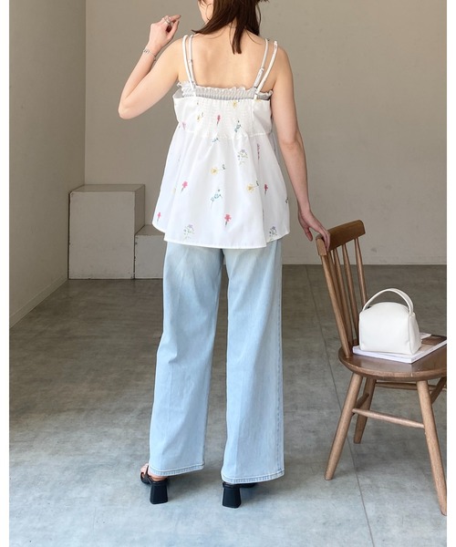 正規品♡チェリー上下セット♡ピンク C75M 花柄刺繍❤ チェリーピンク ブラショーツセット 脇高育乳