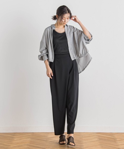 Droite lautreamont（ドロワットロートレアモン）の「ラメリブタンク≪手洗い可能≫（キャミソール・レディース・オフホワイト/ブラック/ライトグレー・M）」の10枚目の写真