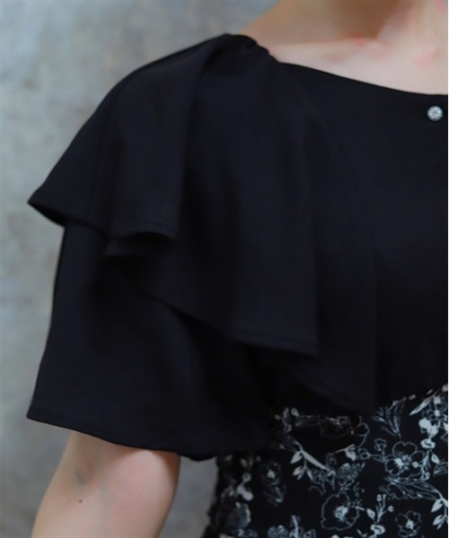 axes femme（アクシーズファム）の「ハイウエストドッキングワンピース（ワンピース・レディース・グレイッシュベージュ/ブラック/ネイビー/ワイン・FREE）」の10枚目の写真