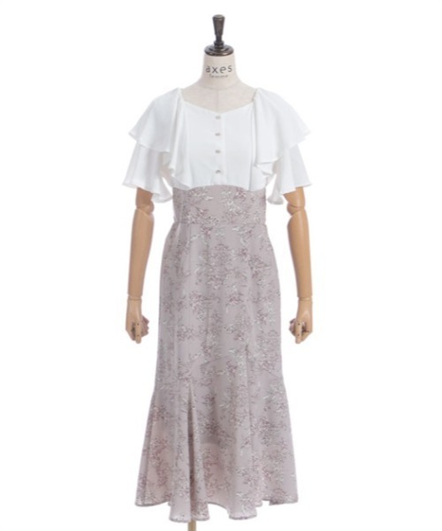 axes femme（アクシーズファム）の「ハイウエストドッキングワンピース（ワンピース・レディース・グレイッシュベージュ/ブラック/ネイビー/ワイン・FREE）」の16枚目の写真